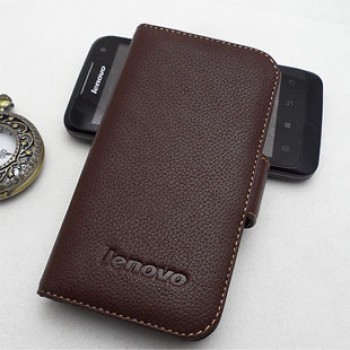 Кожаный чехол портмоне (нат. кожа) для Lenovo IdeaPhone S720