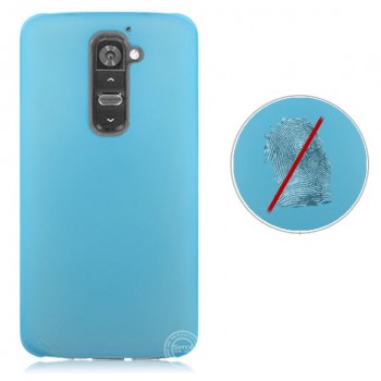 Пластиковый полупрозрачный чехол для LG Optimus G2 Голубой