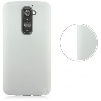 Пластиковый полупрозрачный чехол для LG Optimus G2 Белый