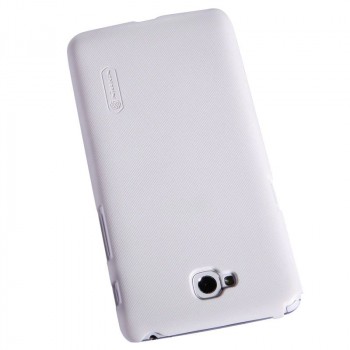 Пластиковый матовый премиум чехол для LG L90 Белый