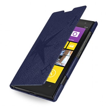 Кожаный чехол книжка горизонтальная (нат. кожа) серия Compass для Nokia Lumia 1020