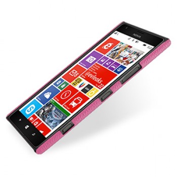 Кожаный чехол Back Cover (нат. кожа) для Nokia Lumia 1520 розовый