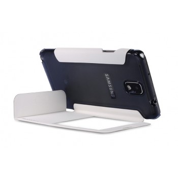 Чехол флип подставка инвертный с окном вызова для Galaxy Note 3 Белый