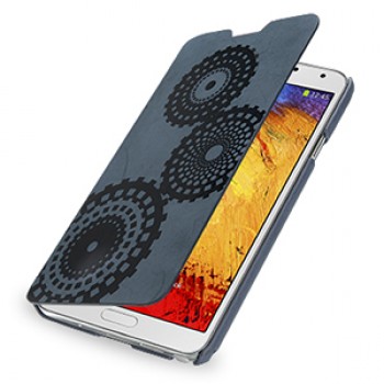Кожаный чехол горизонтальная книжка (нат. кожа) для Samsung Galaxy Note 3