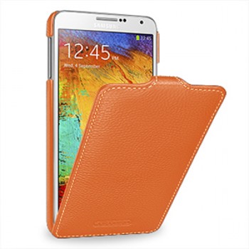 Кожаный чехол вертикальная книжка (нат. кожа) для Samsung Galaxy Note 3