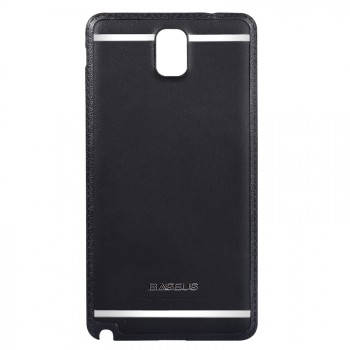 Чехол пластик/кожа накладка для Galaxy Note 3 Черный