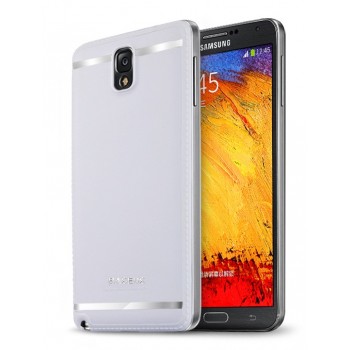 Чехол пластик/кожа накладка для Galaxy Note 3 Белый