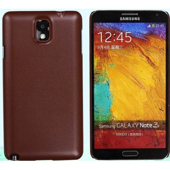 Пластиковый чехол с кожаным покрытием серия Leather Pretender для Samsung Galaxy Note 3 Коричневый