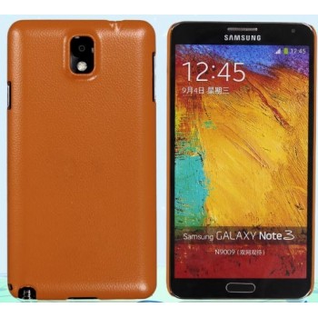 Пластиковый чехол с кожаным покрытием серия Leather Pretender для Samsung Galaxy Note 3 Оранжевый
