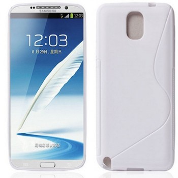 Силиконовый S чехол для Samsung Galaxy Note 3 Белый