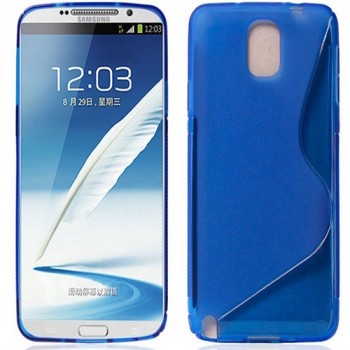 Силиконовый S чехол для Samsung Galaxy Note 3 Голубой