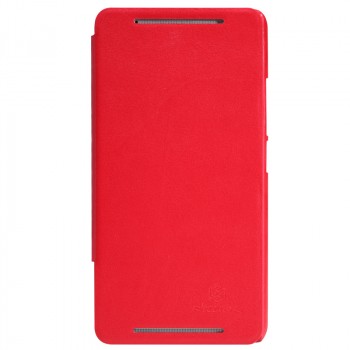 Кожаный чехол флип для HTC One Max Красный