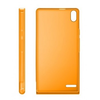 Оригинальный пластиковый полупрозрачный ультратонкий чехол для Huawei Ascend P6 Оранжевый
