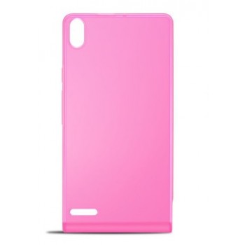 Оригинальный пластиковый полупрозрачный ультратонкий чехол для Huawei Ascend P6 Розовый