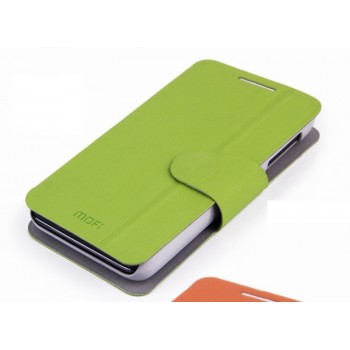 Кожаный чехол подставка для Lenovo IdeaPhone P770 Зеленый