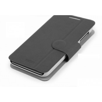 Кожаный чехол подставка для Lenovo IdeaPhone P770 Черный