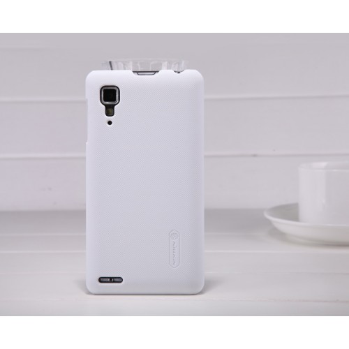 Пластиковый матовый чехол премиум для Lenovo P780 Ideaphone, цвет Белый