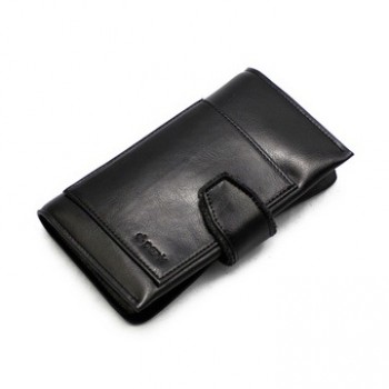 Кожаный чехол трансформер (нат. кожа) для смартфонов до 5.2 дюймов Черный