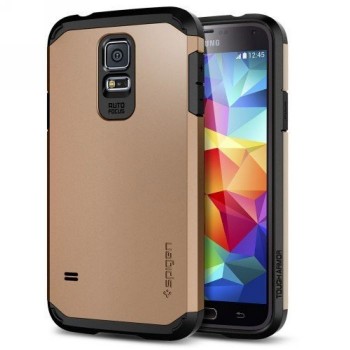 Чехол силикон/поликарбонат премиум серия D-Color для Samsung Galaxy S5 Бежевый