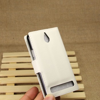 Чехол портмоне подставка для Sony Xperia E1 Белый