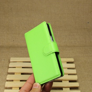 Чехол портмоне подставка для Sony Xperia E1 Зеленый