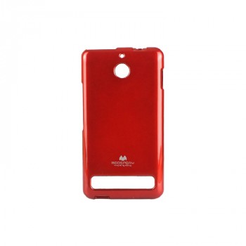 Силиконовый премиум чехол серия Korean Jelly для Sony Xperia E1 Красный