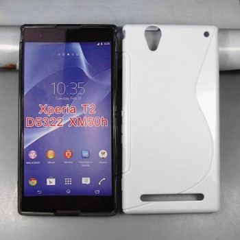 Силиконовый S чехол для Sony Xperia T2 Ultra (Dual) Белый