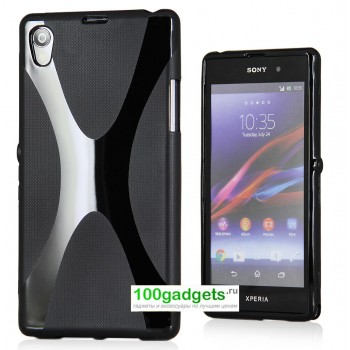 Силиконовый чехол X для Sony Xperia T2 Ultra Черный