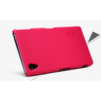 Пластиковый матовый чехол премиум для Sony Xperia Z2 Красный