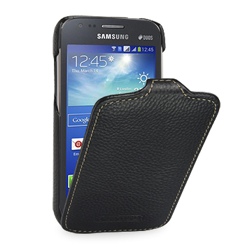 Кожаный чехол книжка вертикальная (нат. кожа) для Samsung Galaxy Ace 3