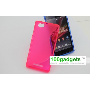 Силиконовый чехол S для Sony Xperia M Розовый