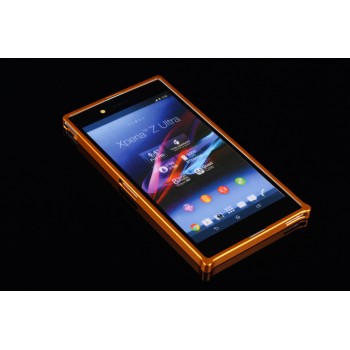 Металлический бампер для Sony Xperia Z Ultra Оранжевый