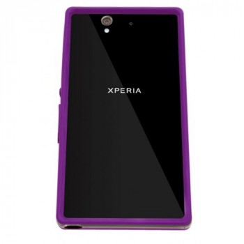 Премиум силиконовый бампер для Sony Xperia Z1 Фиолетовый