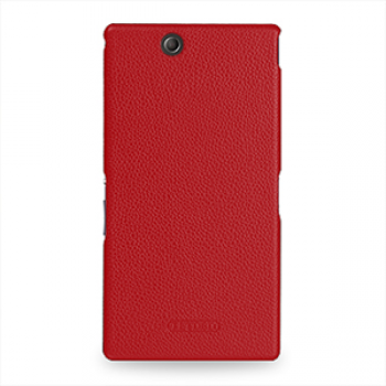 Накладка кожаная Back Cover (нат. кожа) для Sony Xperia Z Ultra красная