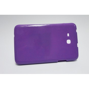 Силиконовый матовый полупрозрачный чехол для Samsung Galaxy Tab 3 Lite Фиолетовый