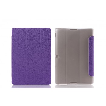 Текстурный чехол флип подставка сегментарный для ASUS MeMO Pad 10 (ME103K) Фиолетовый