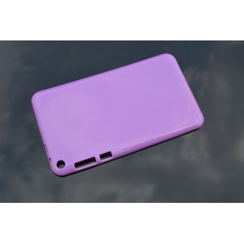 Силиконовый матовый полупрозрачный чехол для ASUS MEMO Pad 8 Фиолетовый
