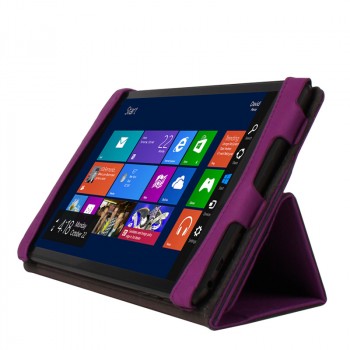 Чехол папка подставка с рамочной защитой (без клавиатуры) для Lenovo Miix 3 8 Фиолетовый