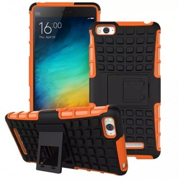 Силиконовый чехол экстрим защита для Xiaomi Mi4c Оранжевый