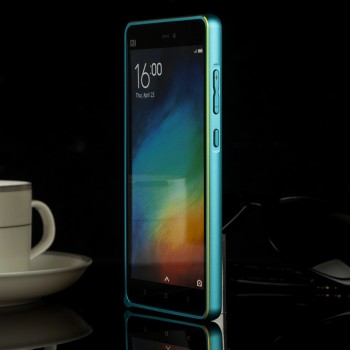 Металлический бампер для Xiaomi Mi4i Голубой