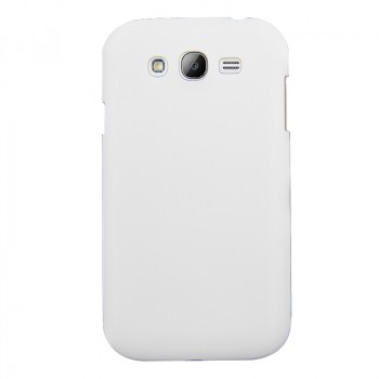 Пластиковый матовый непрозрачный чехол для Samsung Galaxy Grand Белый