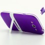 Двухкомпонентный силиконовый чехол с пластиковым каркасом-подставкой для Samsung Galaxy Grand, цвет Фиолетовый