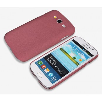 Пластиковый матовый чехол с повышенной шероховатостью для Samsung Galaxy Grand Бордовый
