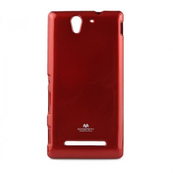 Силиконовый непрозрачный чехол для Sony Xperia C3 Красный