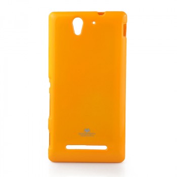 Силиконовый непрозрачный чехол для Sony Xperia C3 Желтый