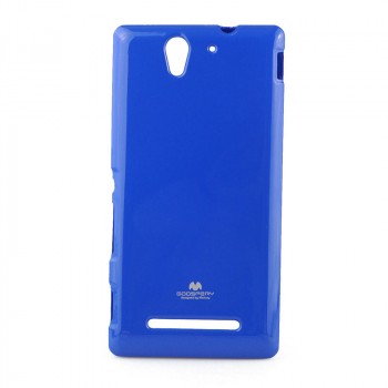 Силиконовый непрозрачный чехол для Sony Xperia C3 Синий