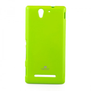 Силиконовый непрозрачный чехол для Sony Xperia C3 Зеленый