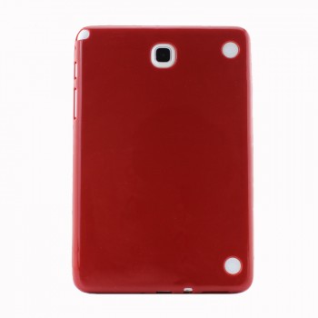 Силиконовый глянцевый непрозрачный чехол для Samsung Galaxy Tab A 8 Бордовый