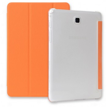 Текстурный чехол флип подставка сегментарный для Samsung Galaxy Tab A 9.7 Оранжевый
