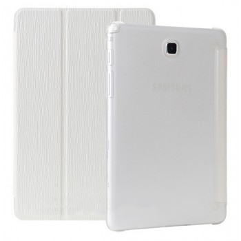 Текстурный чехол флип подставка сегментарный для Samsung Galaxy Tab A 9.7 Белый
